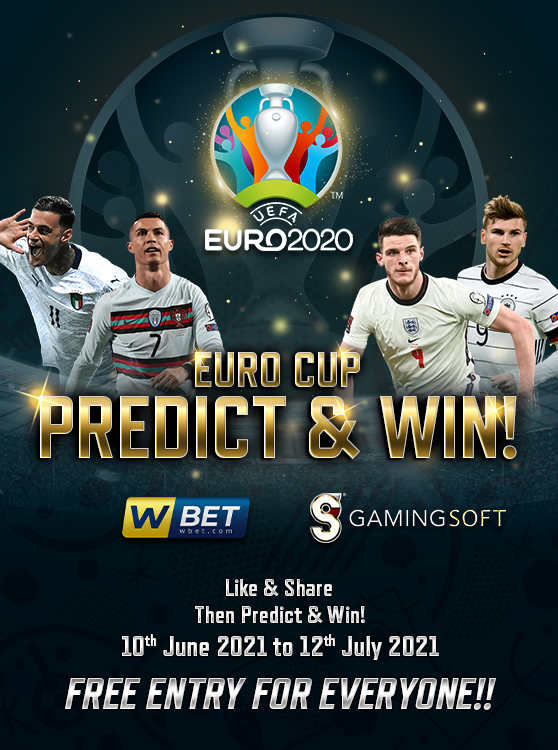 Join the Euro Cup 2020 Tournament Organized by our Sportsbook Vendor Partner Wbet to Win the Amazing Prizes - Gamingsoft