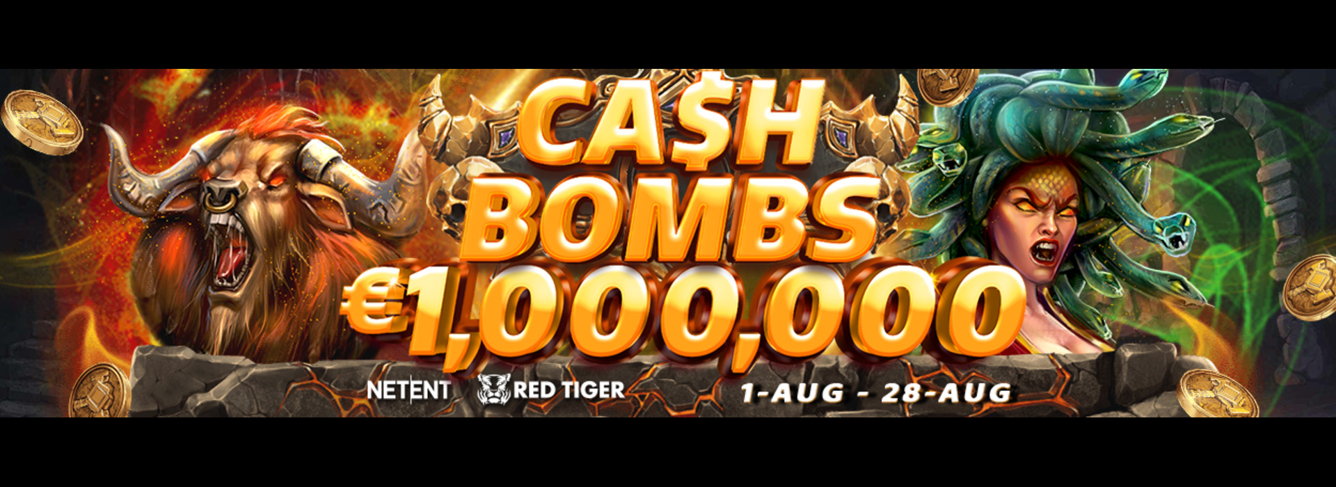 NETENT and FlowGaming’s - Cash Bombs Network Promotion