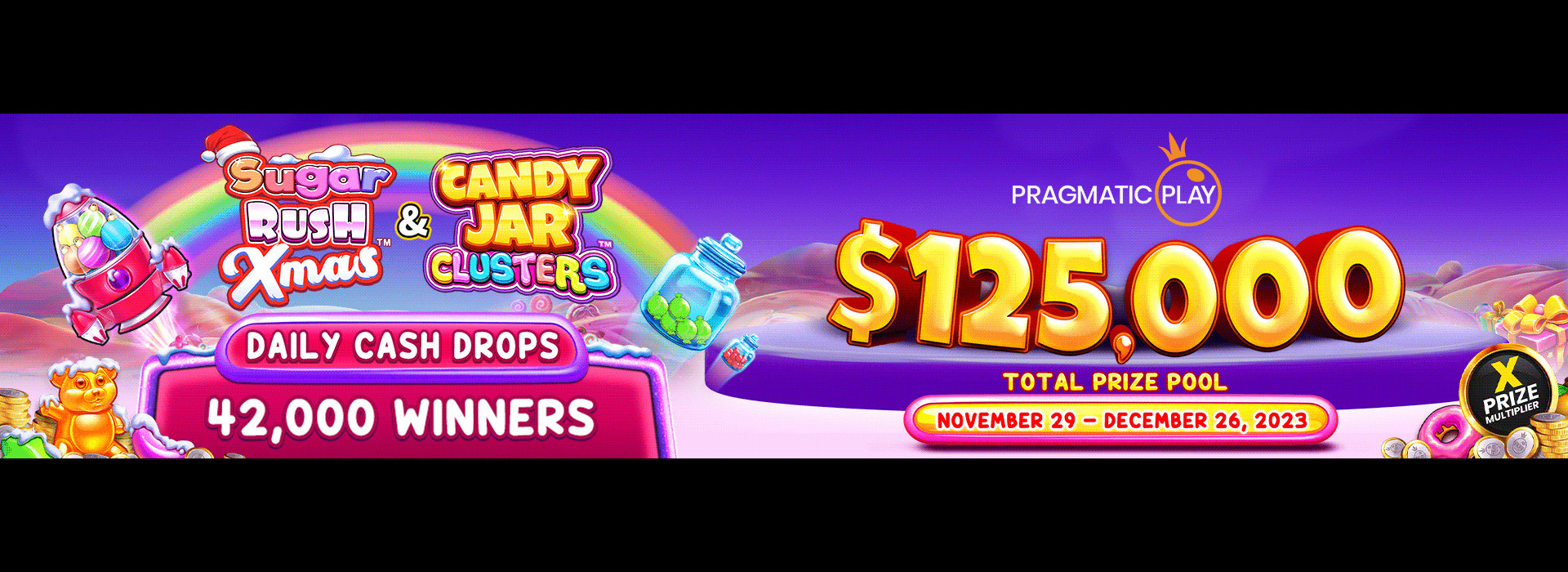 SUGAR RUSH XMAS & CANDY JAR CLUSTERS DAILY CASH DROPS