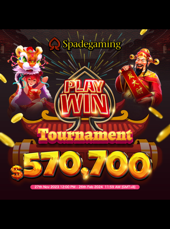 Spadegaming Play and Win Tournament! Total Cash Prize Up to $570,700
